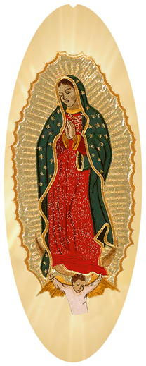DNSA18-110-GD Lady of Guadalupe Clouds Gold (PBF)